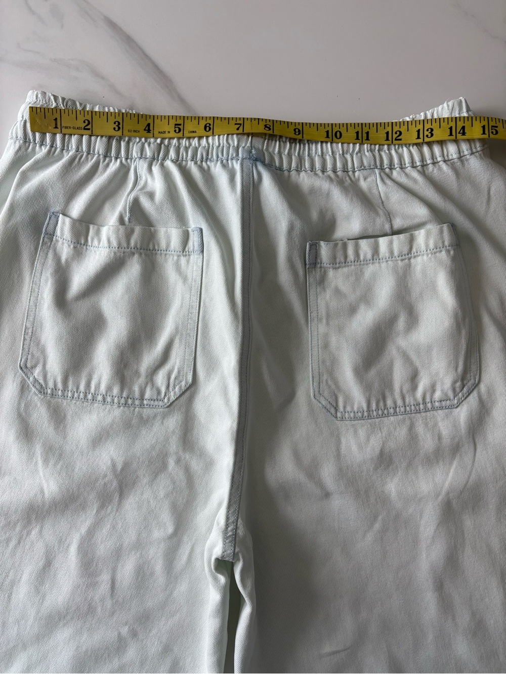 Thread & Supply Light White Wide-Leg Drawstring Pants Lyocell Sz XL - Picture 6 of 10